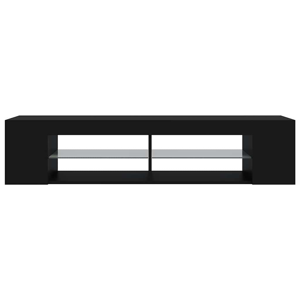 TV-Schrank mit LED-Leuchten Schwarz 135x39x30 cm