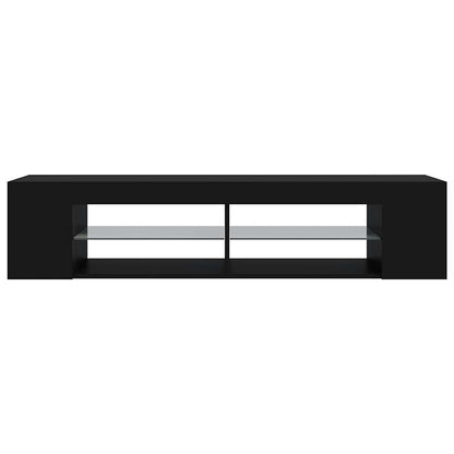 TV-Schrank mit LED-Leuchten Schwarz 135x39x30 cm