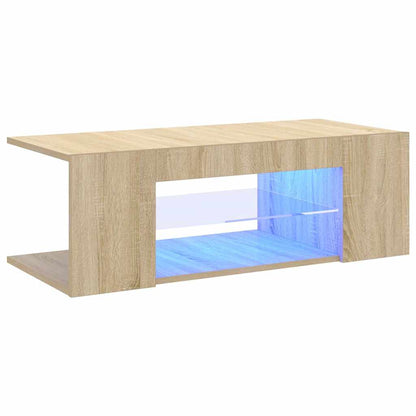 TV-Schrank mit LED-Leuchten Sonoma-Eiche 90x39x30cm