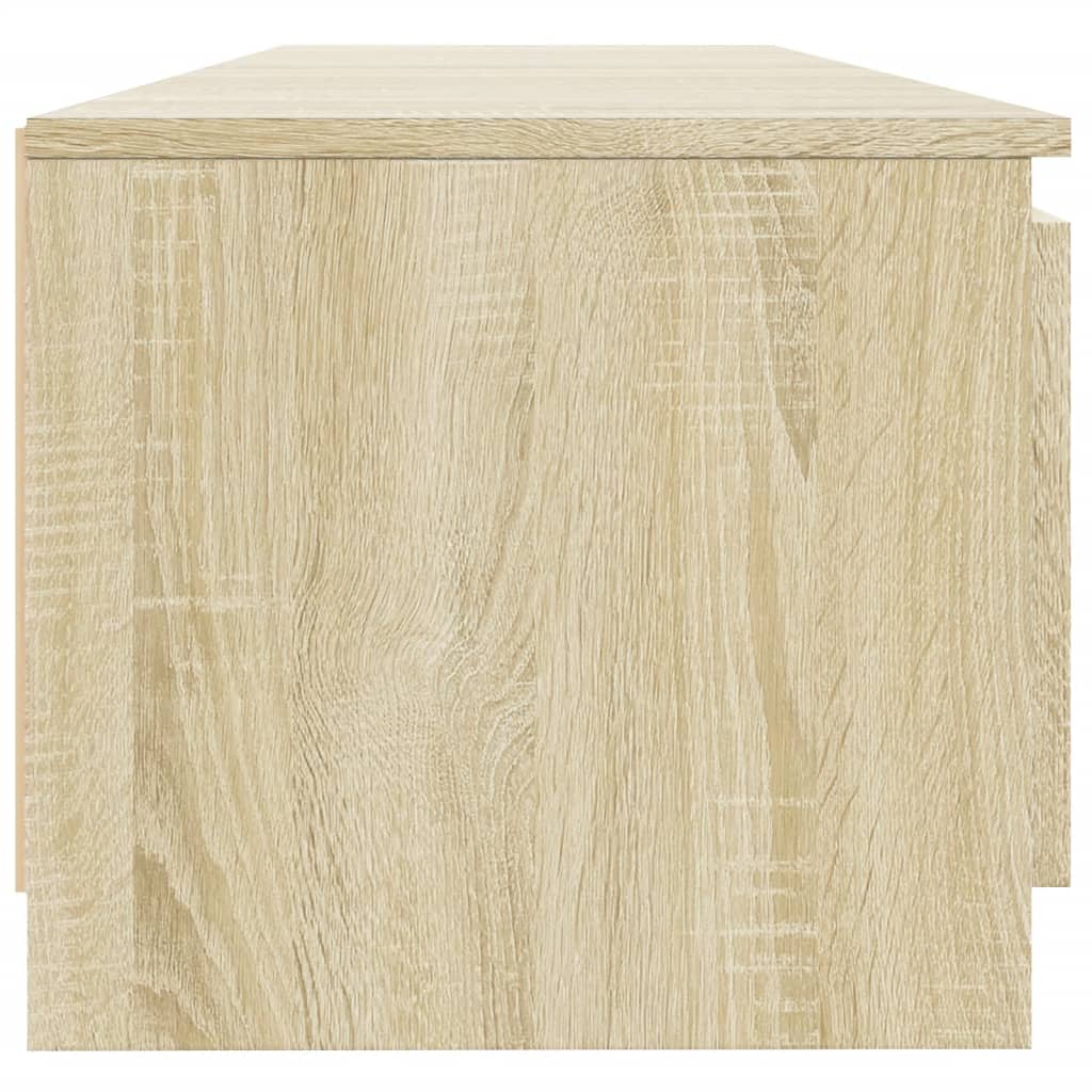 Meuble TV avec éclairage LED en chêne Sonoma 140x40x36 cm
