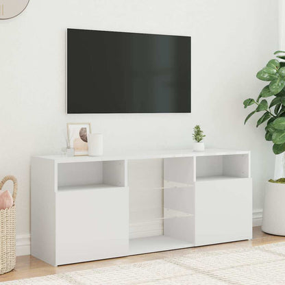 TV-Schrank mit LED-Leuchten Weiß 120x30x50 cm
