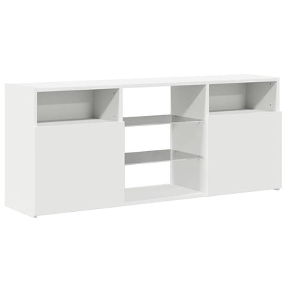 TV-Schrank mit LED-Leuchten Weiß 120x30x50 cm