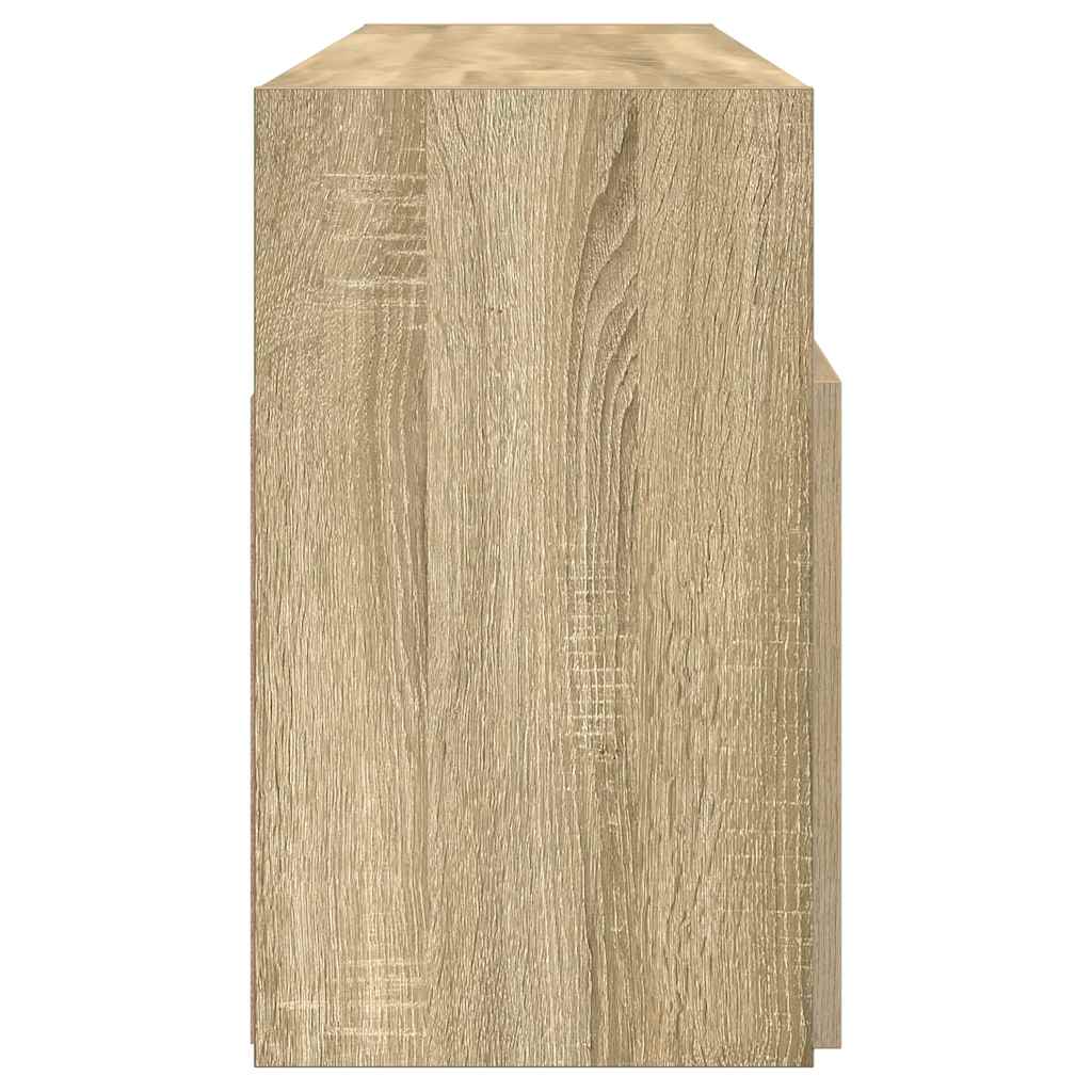 Meuble TV avec lumières LED Chêne Sonoma 120x30x50 cm