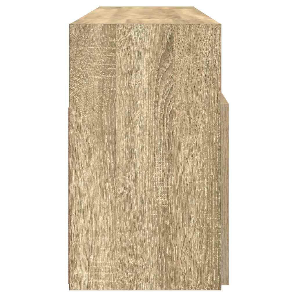 TV-Schrank mit LED-Leuchten Sonoma-Eiche 120x30x50 cm