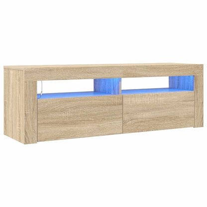 TV-Schrank mit LED-Leuchten Sonoma-Eiche 120x35x40 cm
