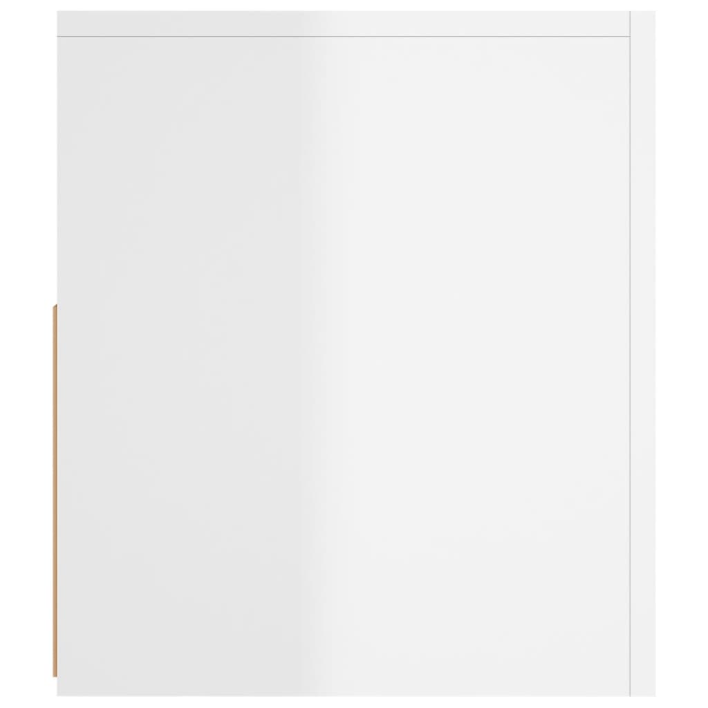 TV cabinet with LED lights high-gloss white 120x35x40 cm