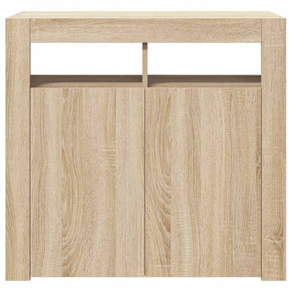 Sideboard mit LED-Leuchten Sonoma-Eiche 80x35x75 cm