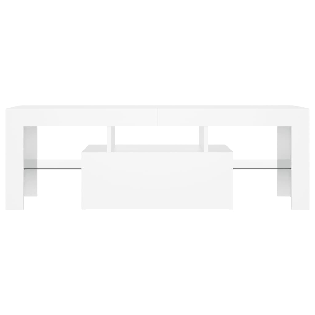Meuble TV avec lumières LED blanc 120x35x40 cm