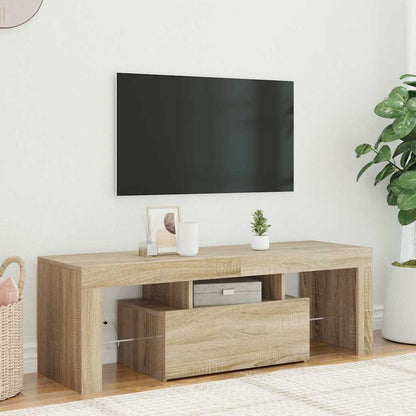 TV-Schrank mit LED-Leuchten Sonoma-Eiche 120x35x40 cm