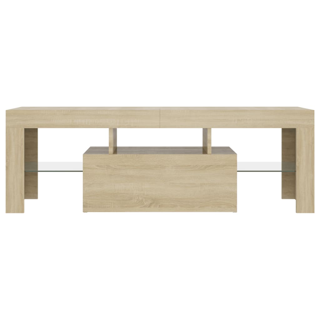 Meuble TV avec lumières LED Chêne Sonoma 120x35x40 cm