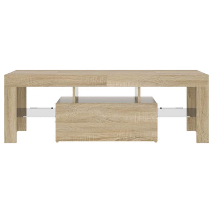TV-Schrank mit LED-Leuchten Sonoma-Eiche 120x35x40 cm