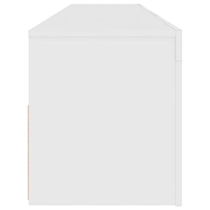 TV-Schrank mit LED-Leuchten Weiß 120x35x40 cm