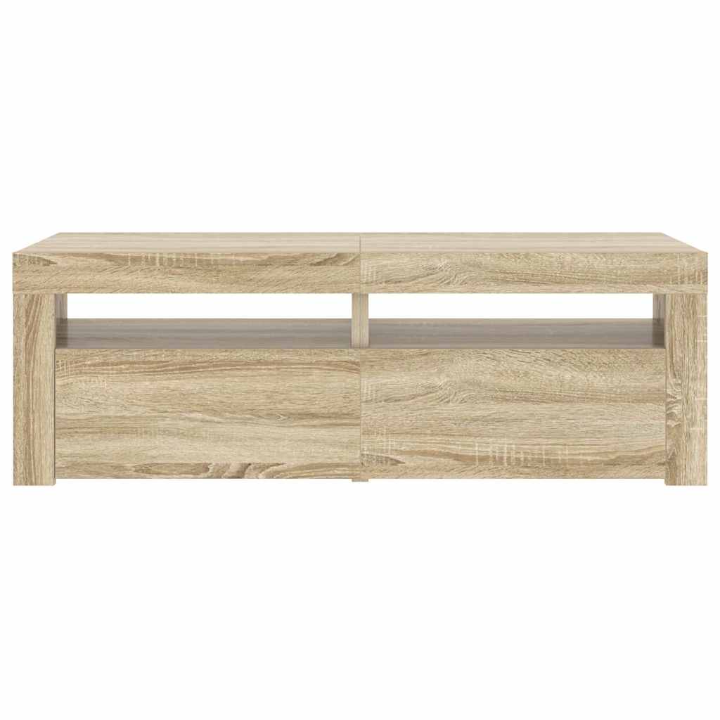 TV-Schrank mit LED-Leuchten Sonoma-Eiche 120x35x40 cm