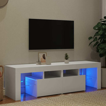 TV-Schrank mit LED-Beleuchtung Weiß 140x36,5x40 cm