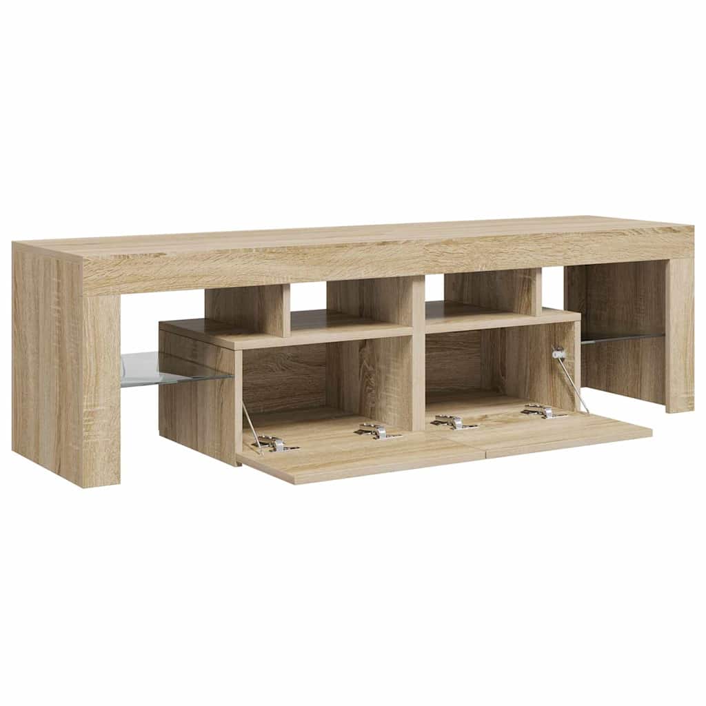 TV-Schrank mit LED-Beleuchtung Sonoma-Eiche 140x36,5x40 cm