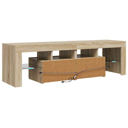 TV-Schrank mit LED-Beleuchtung Sonoma-Eiche 140x36,5x40 cm