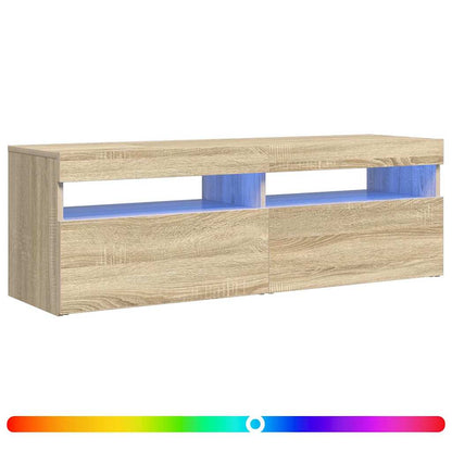 TV-Schrank mit LED-Leuchten Sonoma-Eiche 120x35x40 cm