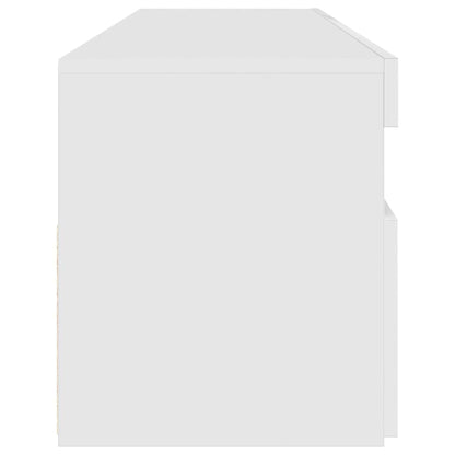 TV-Schrank mit LED-Leuchten Weiß 90x35x40 cm