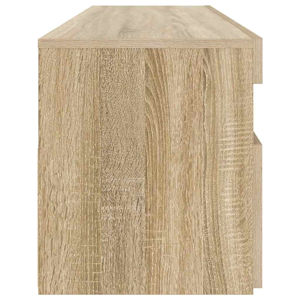 TV-Schrank mit LED-Leuchten Sonoma-Eiche 90x35x40 cm