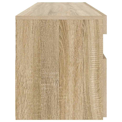TV-Schrank mit LED-Leuchten Sonoma-Eiche 90x35x40 cm