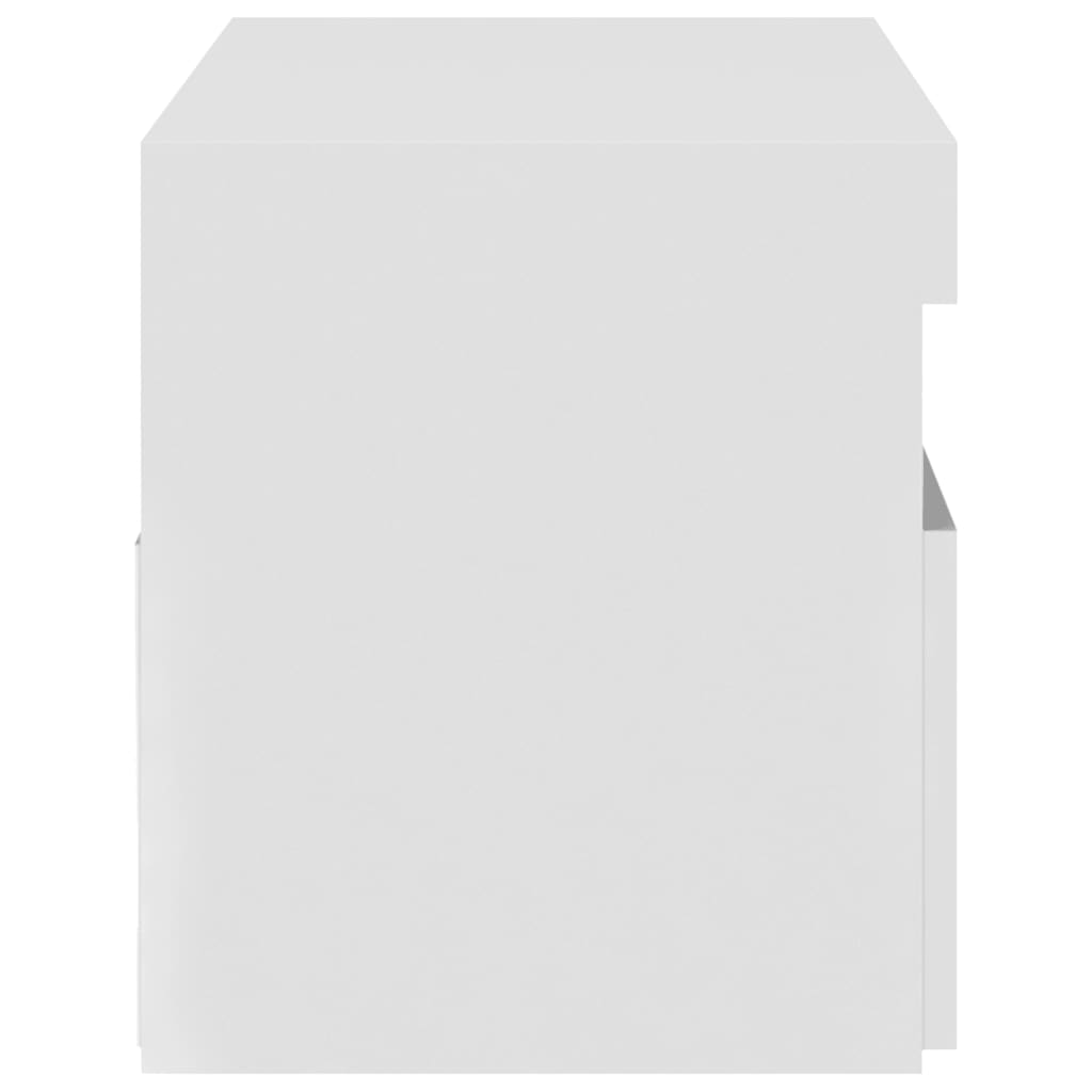 Meuble TV avec lumières LED blanc 75x35x40 cm