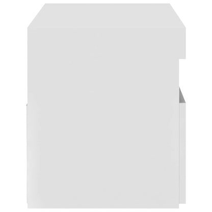 TV-Schrank mit LED-Leuchten Weiß 75x35x40 cm