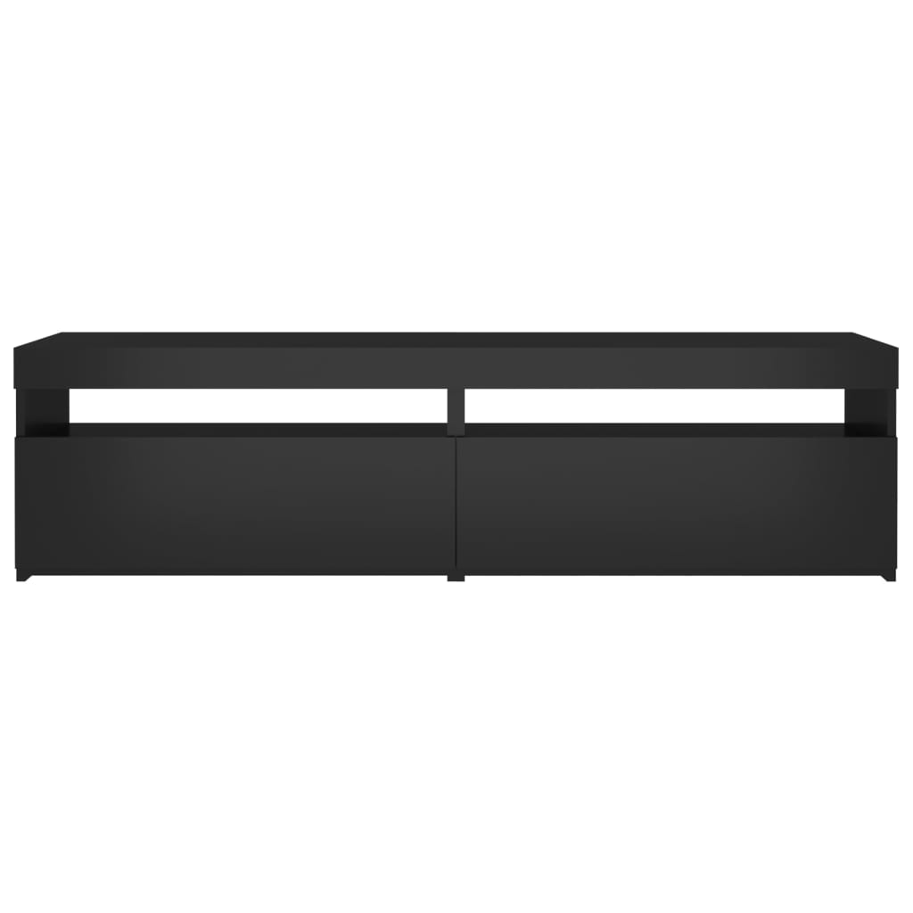Meubles TV 2 pcs. avec lumières LED noir 75x35x40 cm