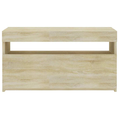 TV-Schrank mit LED-Leuchten Sonoma-Eiche 75x35x40 cm