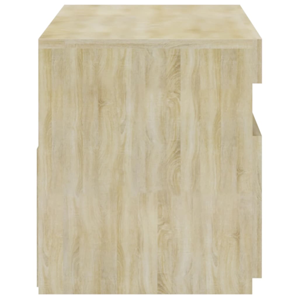 Meuble TV avec lumières LED Chêne Sonoma 75x35x40 cm