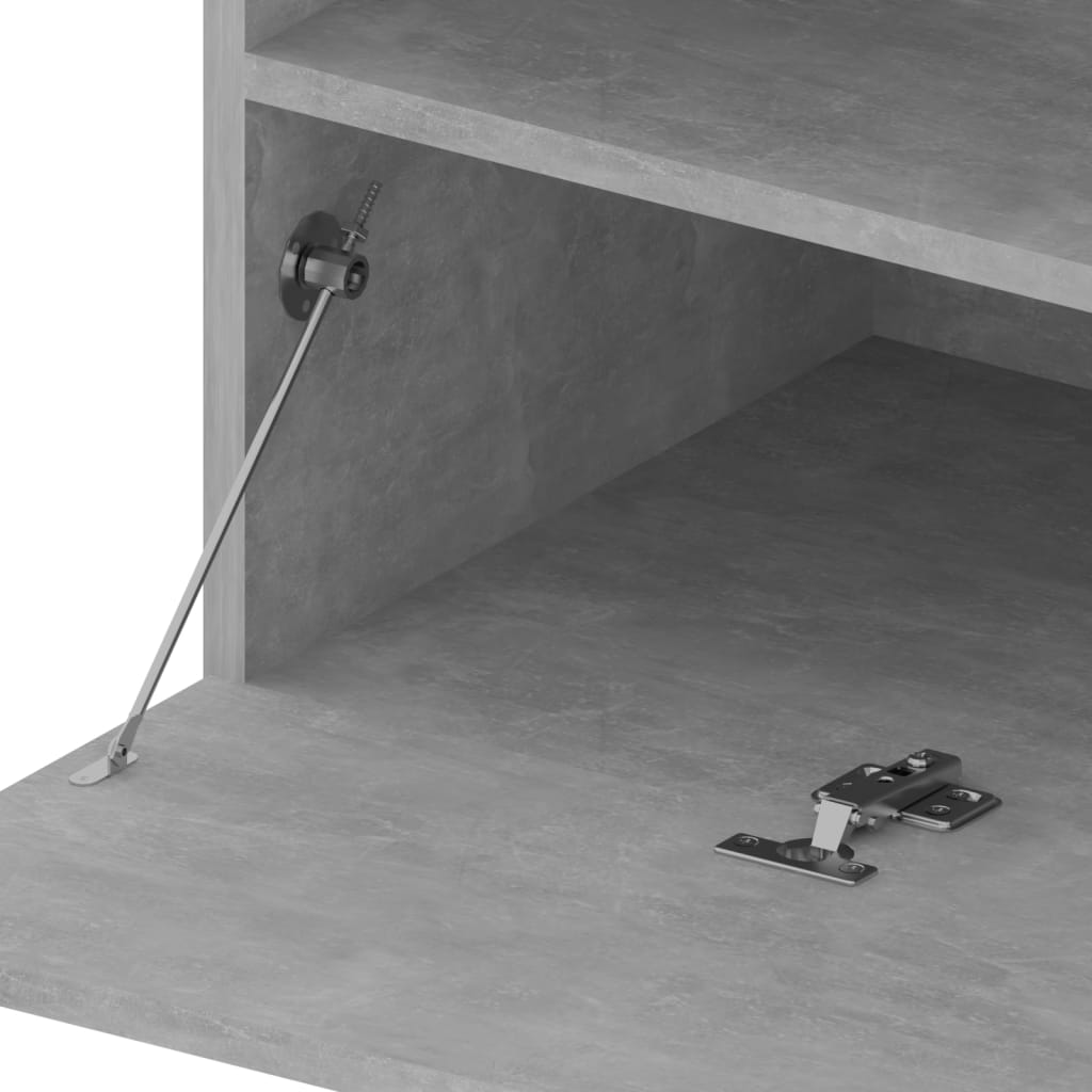 Meubles TV 2 pièces avec lumières LED gris béton 75x35x40 cm