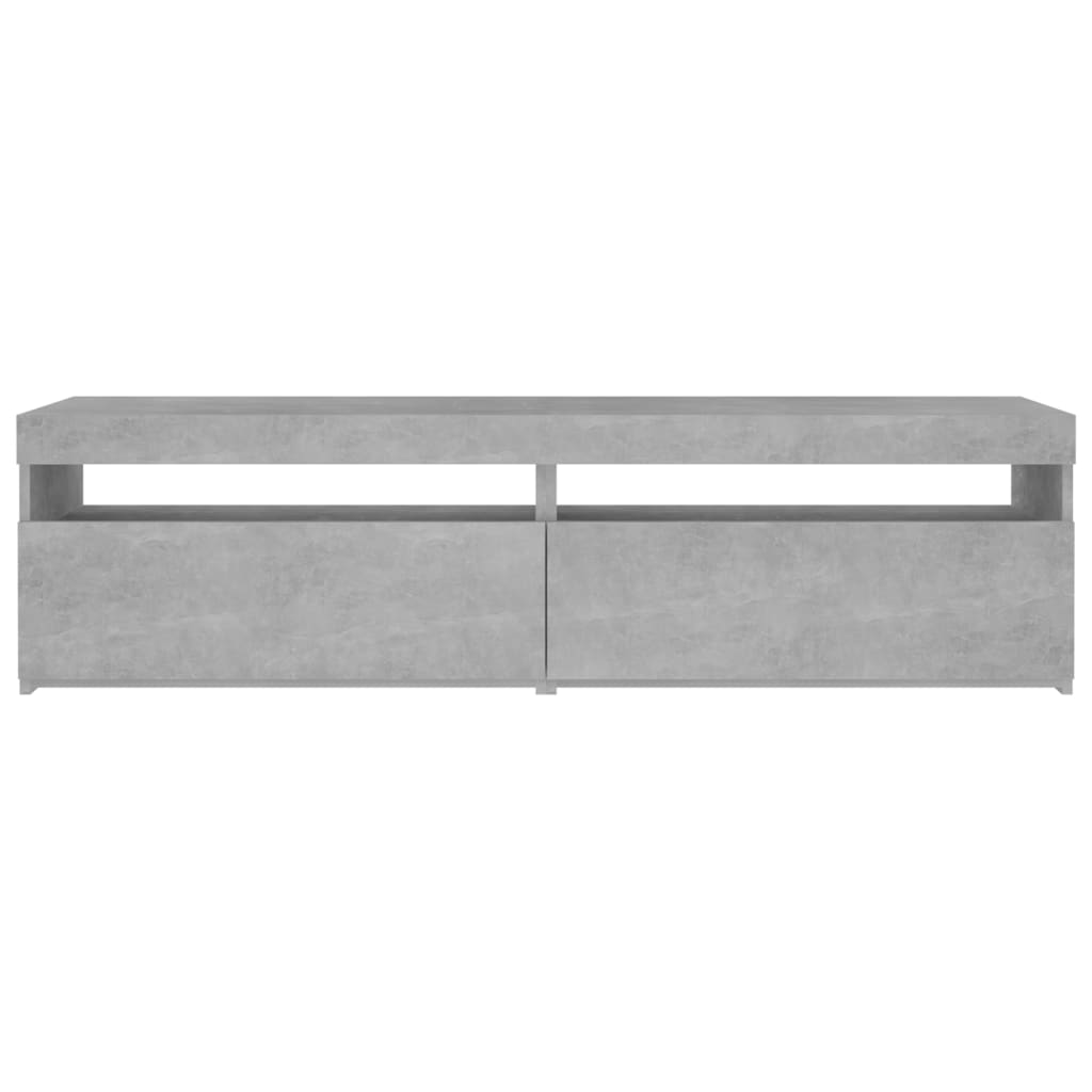Meubles TV 2 pièces avec lumières LED gris béton 75x35x40 cm
