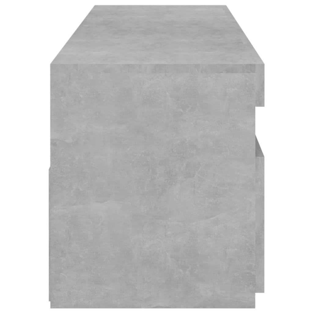 Meubles TV 2 pièces avec lumières LED gris béton 75x35x40 cm