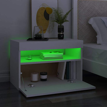 TV-Schrank mit LED-Leuchten Weiß 60x35x40 cm