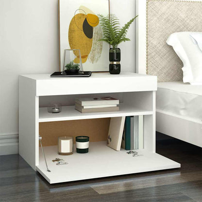 TV-Schrank mit LED-Leuchten Weiß 60x35x40 cm
