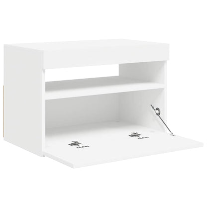 TV-Schrank mit LED-Leuchten Weiß 60x35x40 cm