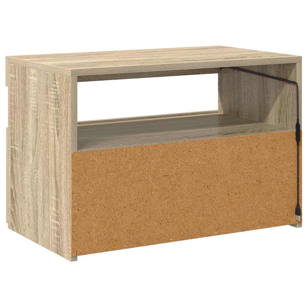 TV-Schrank mit LED-Leuchten Sonoma-Eiche 60x35x40 cm