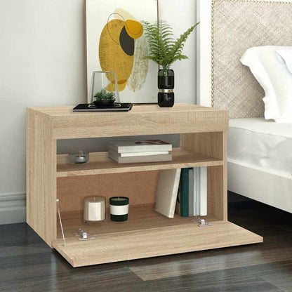 TV-Schrank mit LED-Leuchten Sonoma-Eiche 60x35x40 cm