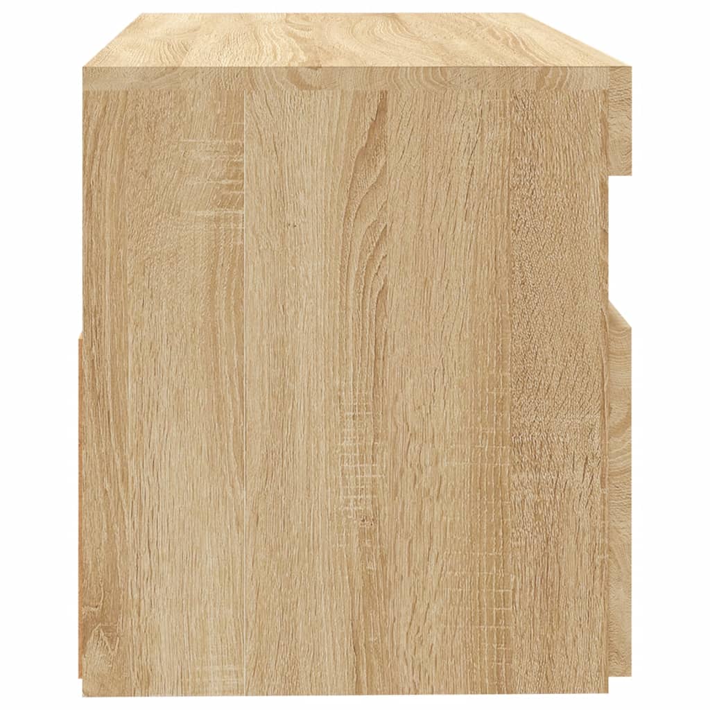 Meuble TV avec lumières LED Chêne Sonoma 60x35x40 cm