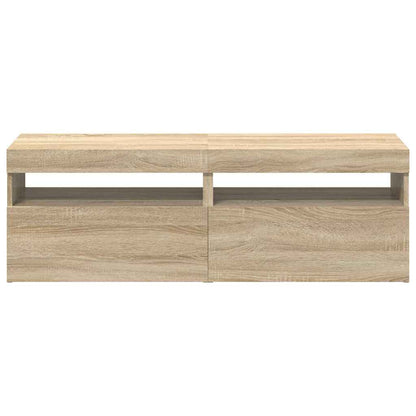 TV-Schränke LED-Leuchten 2 Stk. Sonoma-Eiche 60x35x40 cm