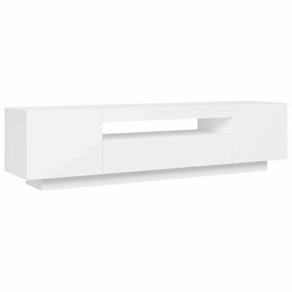TV-Schrank mit LED-Leuchten Weiß 160x35x40 cm