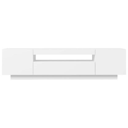 TV-Schrank mit LED-Leuchten Weiß 160x35x40 cm