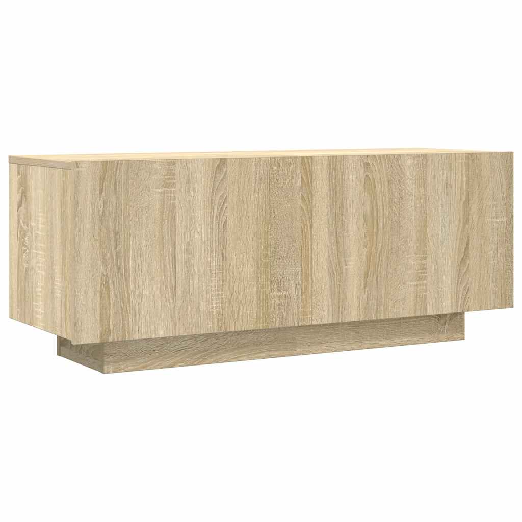 Meuble TV chêne Sonoma 100x35x40 cm matériau bois