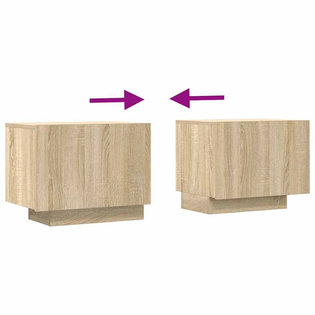 Meuble TV chêne Sonoma 100x35x40 cm matériau bois