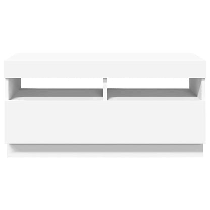 TV-Schrank mit LED-Leuchten Weiß 80x35x40 cm