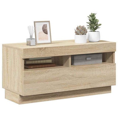 TV-Schrank mit LED-Leuchten Sonoma-Eiche 80x35x40 cm