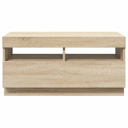 TV-Schrank mit LED-Leuchten Sonoma-Eiche 80x35x40 cm