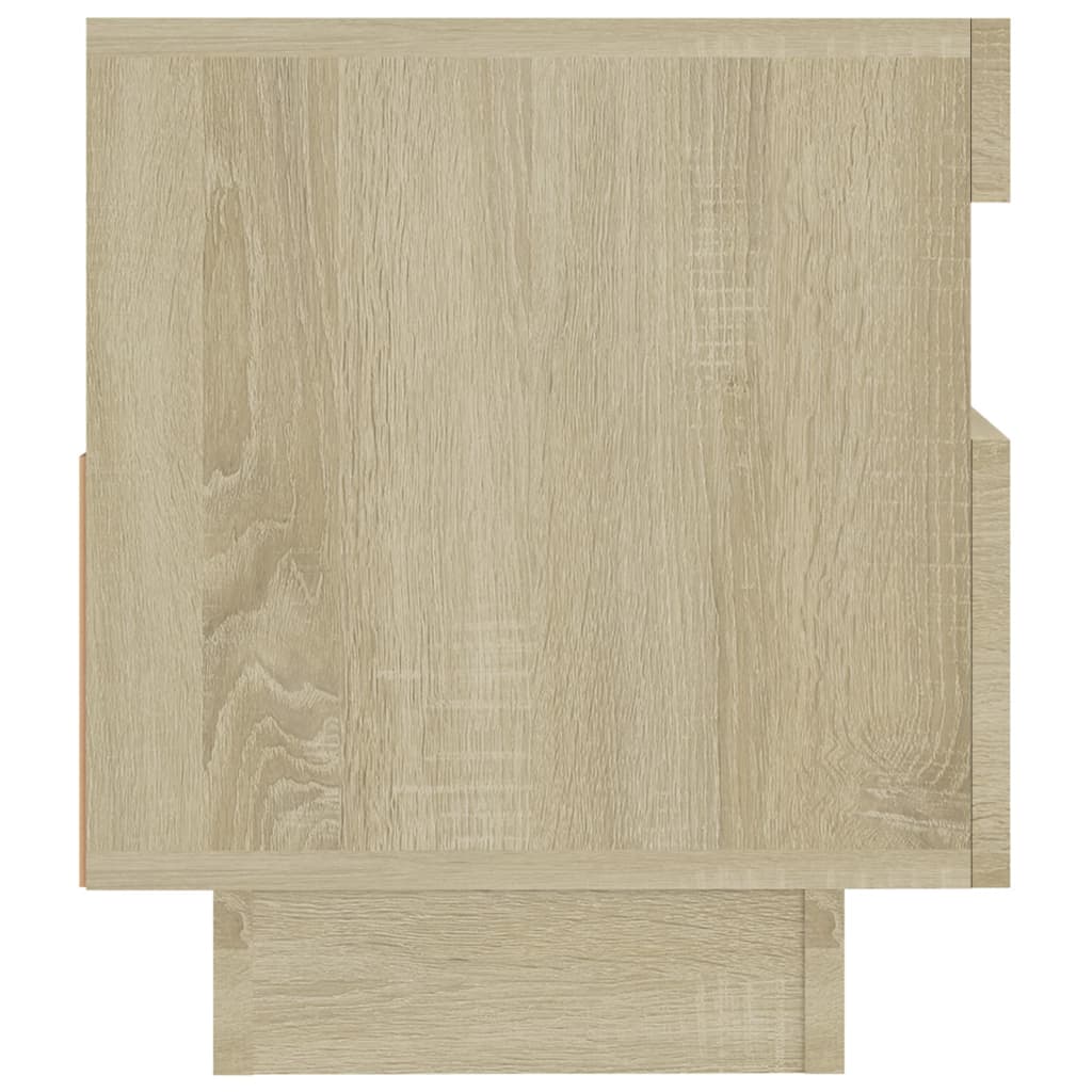 Meuble TV avec lumières LED Chêne Sonoma 80x35x40 cm