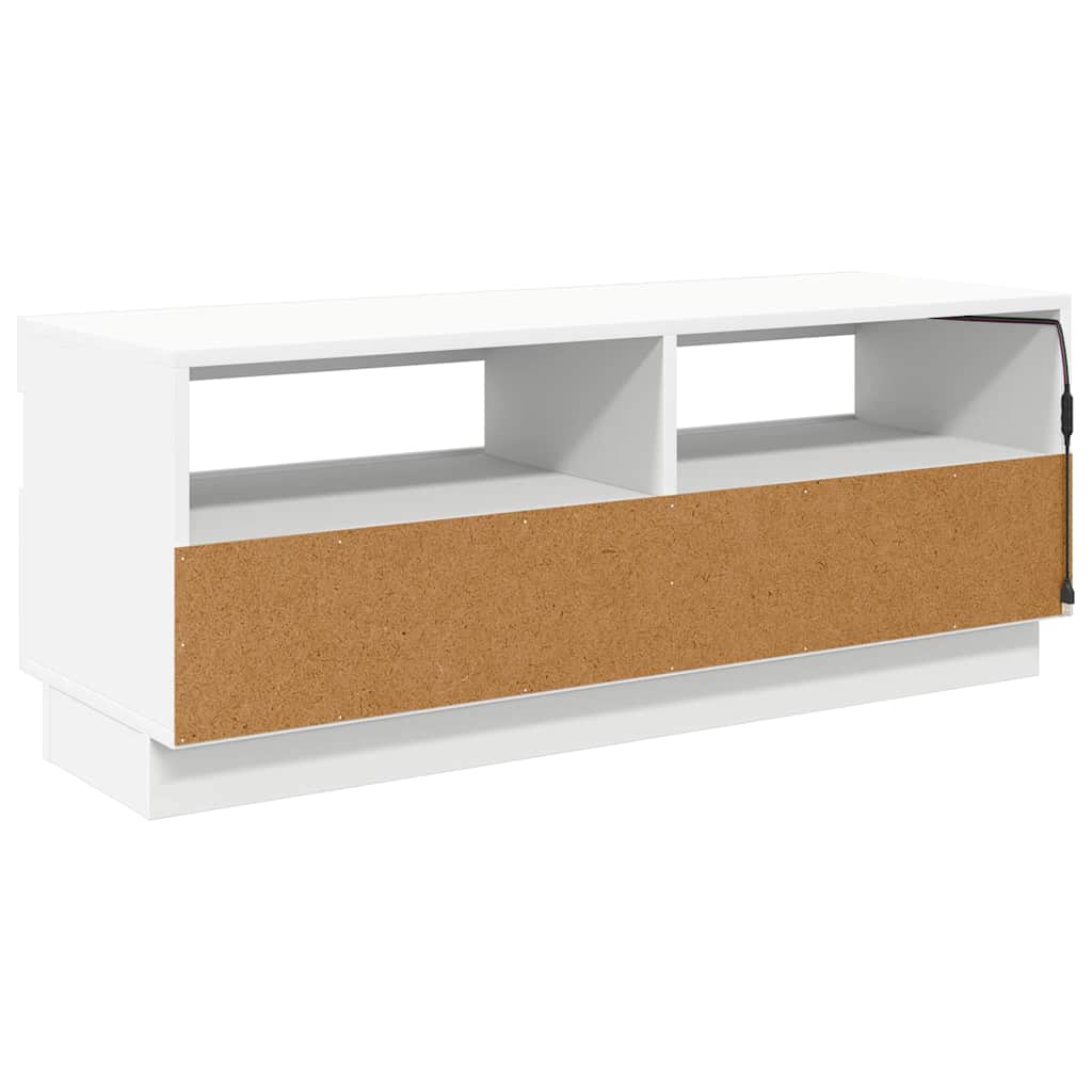 TV-Schrank mit LED-Leuchten Weiß 100x35x40 cm