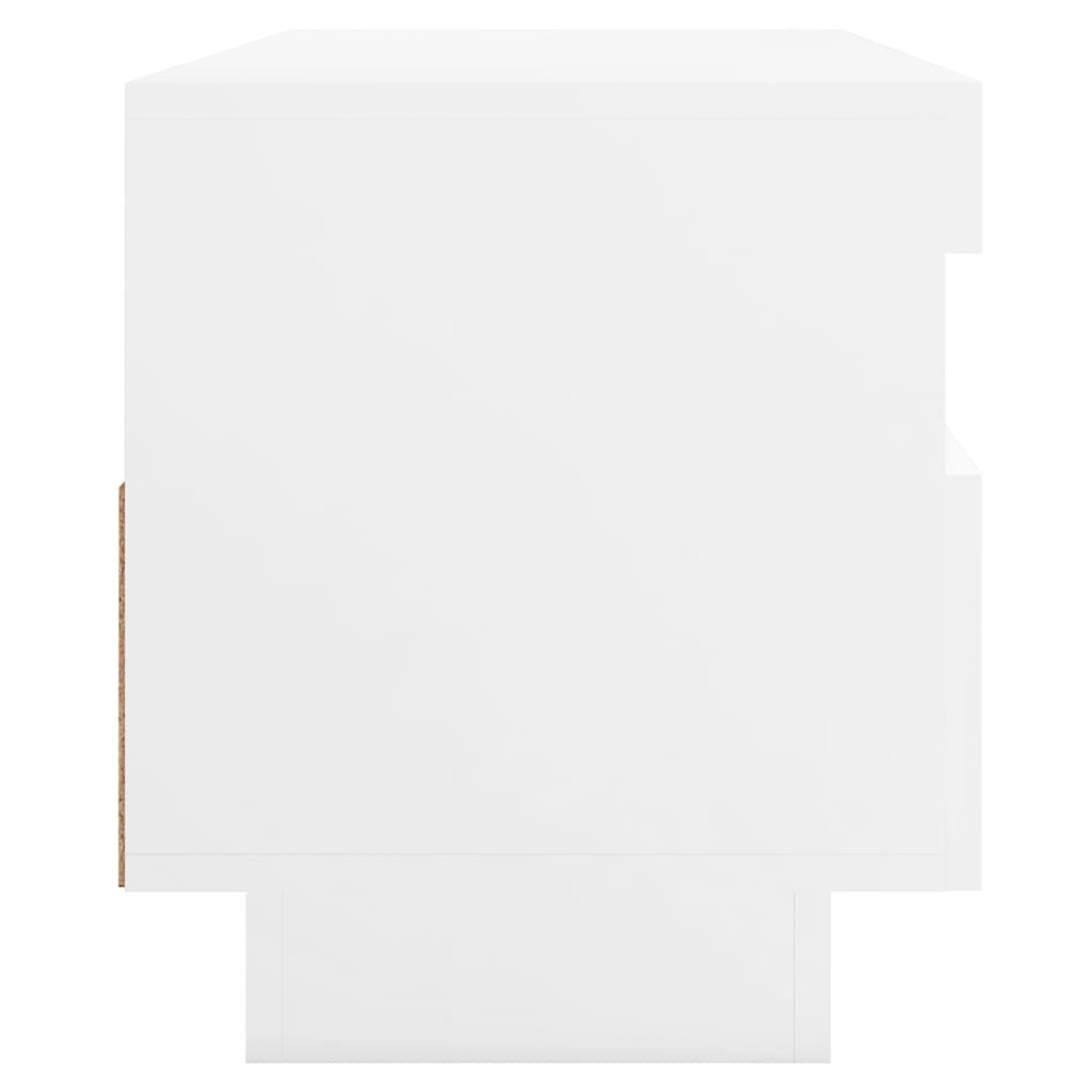 Meuble TV avec lumières LED blanc 100x35x40 cm