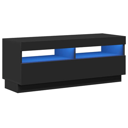 TV-Schrank mit LED-Leuchten Schwarz 100x35x40 cm